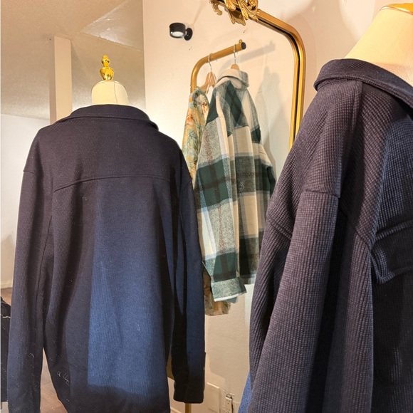 George Navy Knit Button-Up Jacket - Picture 4 of 6